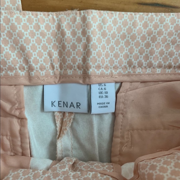 Kenar Light Pink & White Patterned Pants - Picture 2 of 3